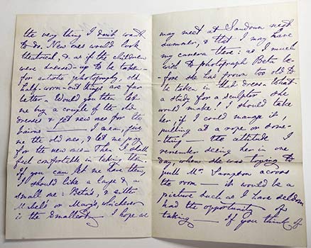 Photographs of latter pages of the letter dated March 12th, 1875, written by Dodgson at Christ Church
