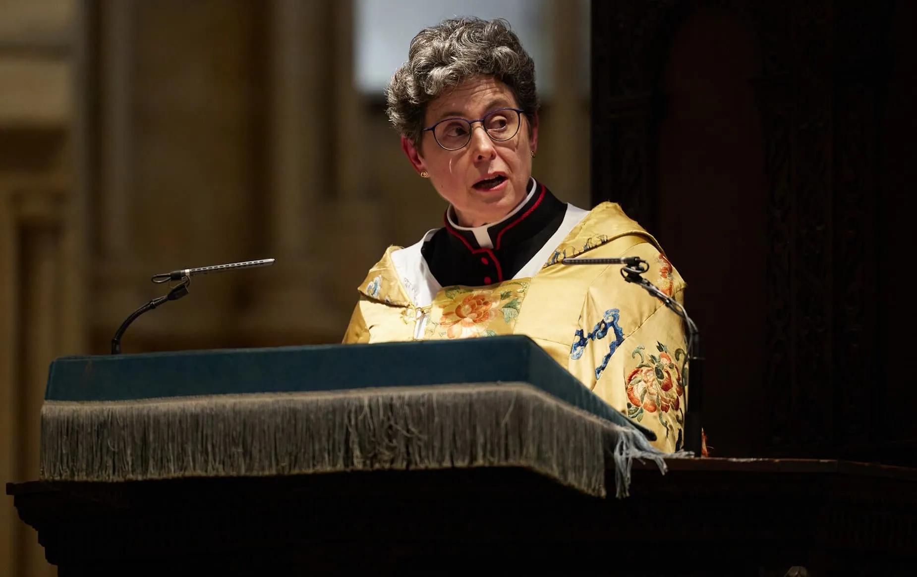 The Dean of Christ Church, the Very Revd Professor Sarah Foot, preaching in the Cathedral