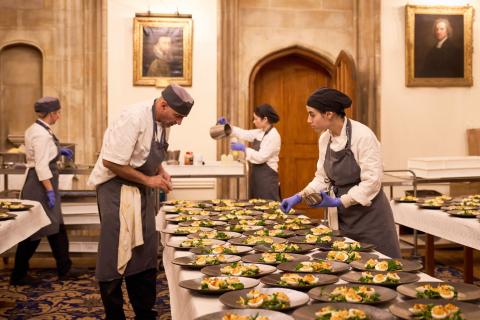 Christ Church chefs prepare Tudor deviled eggs
