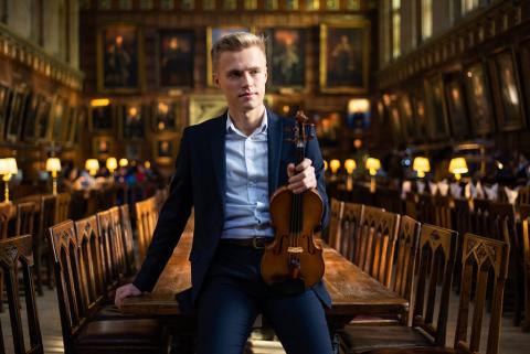 Charlie Lovell-Jones in Christ Church's Great Hall