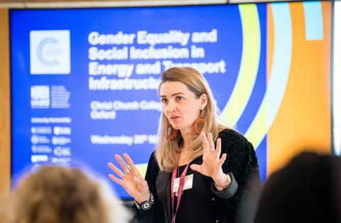 Professor Stephanie Hirmer at the GESI conference