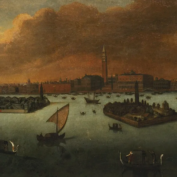 An oil painting of Venice