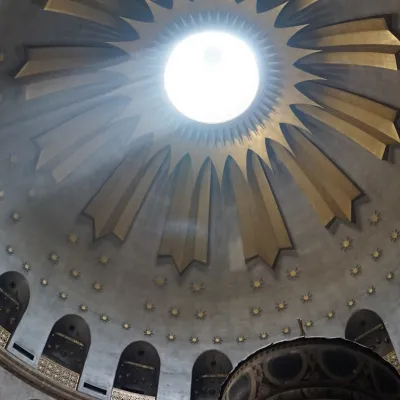 Sunlight shining through dome